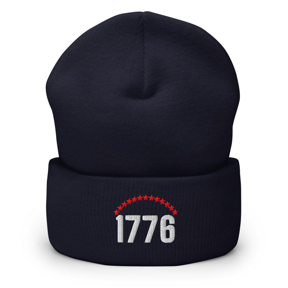 1776 thirteen stars beanie — Size: One size, Color: Red