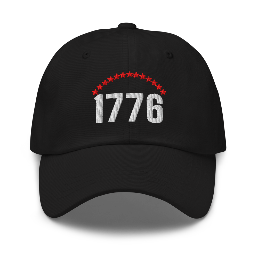 1776 thirteen stars dad hat — Size: One size, Color: Cranberry