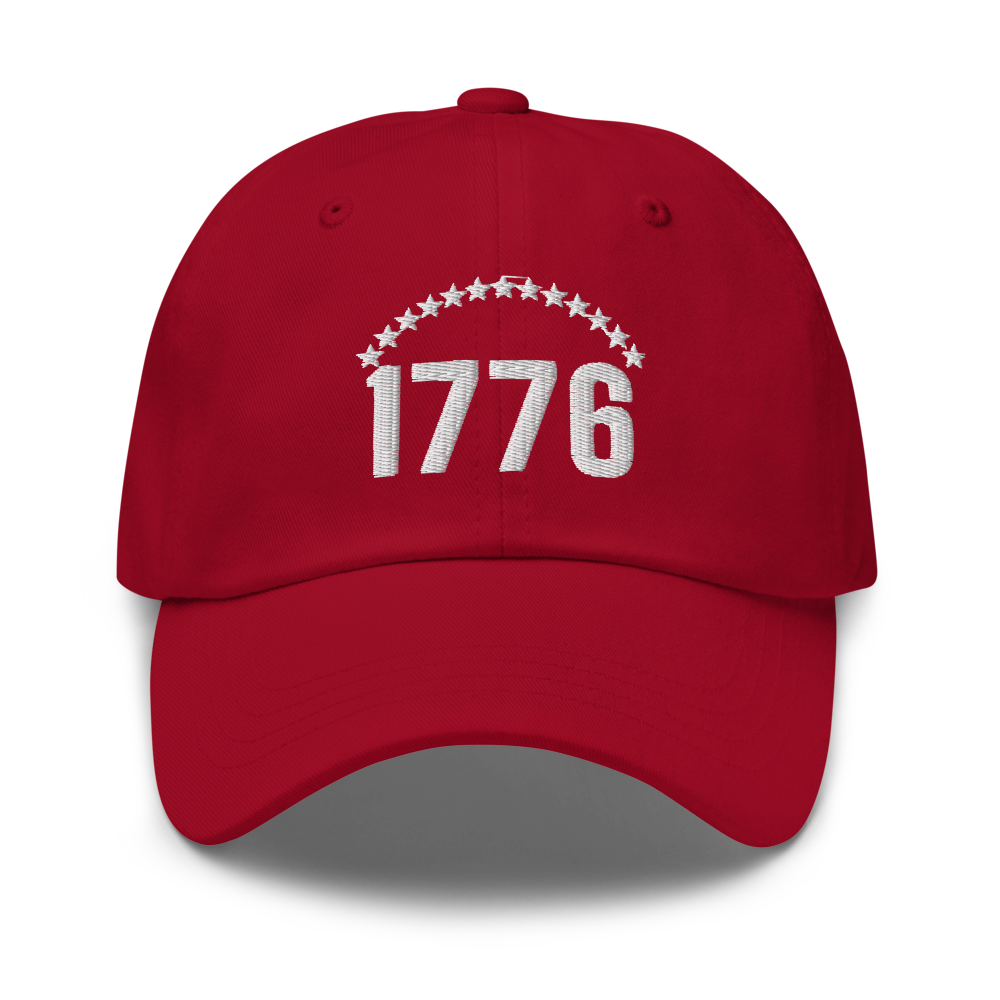 1776 thirteen stars dad hat — Size: One size, Color: Black, Khaki, Navy, Stone, White, Cranberry