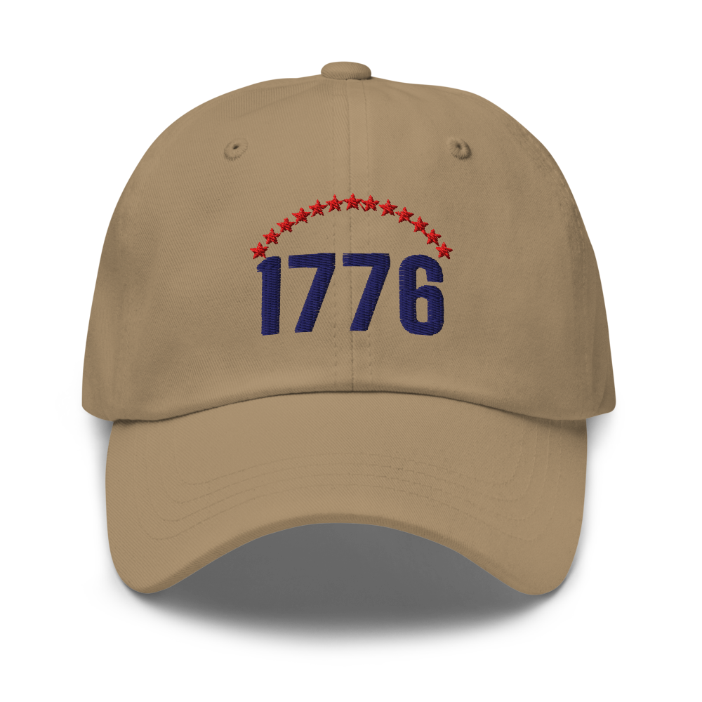 1776 thirteen stars dad hat — Size: One size, Color: White