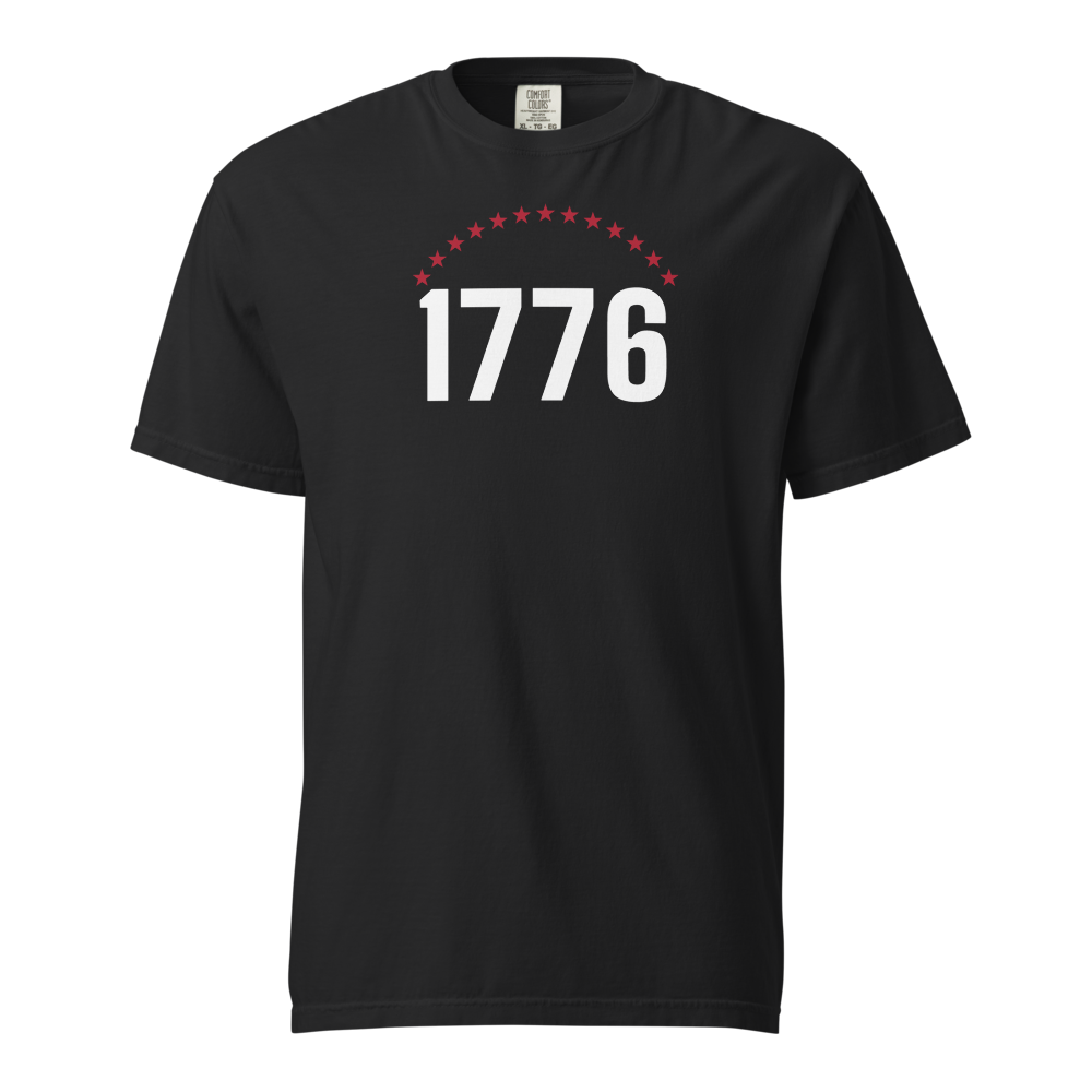 1776 thirteen stars heavyweight tee — Size: M, Color: Black