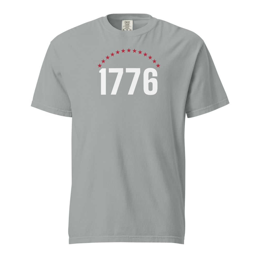 1776 thirteen stars heavyweight tee — Size: 3XL, Color: Red