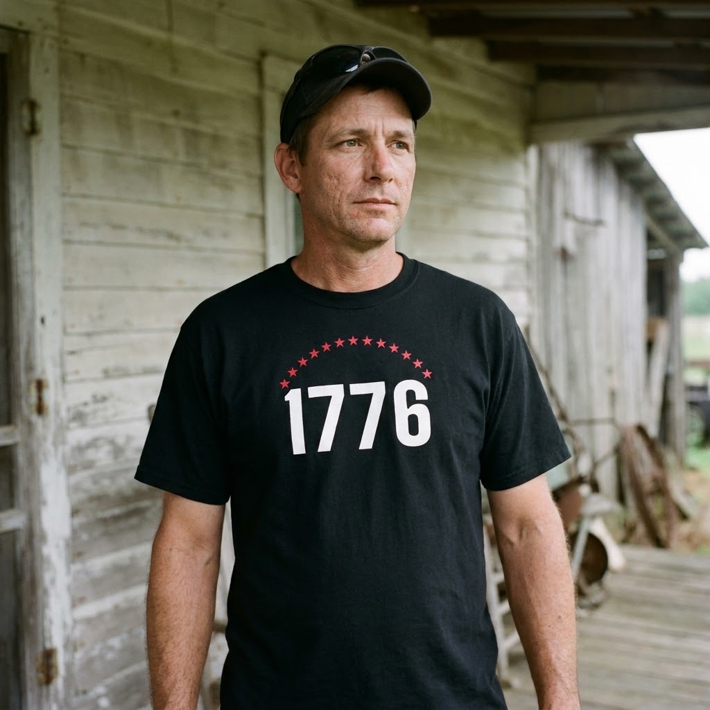 1776 thirteen stars heavyweight tee — Size: L, Color: Ivory
