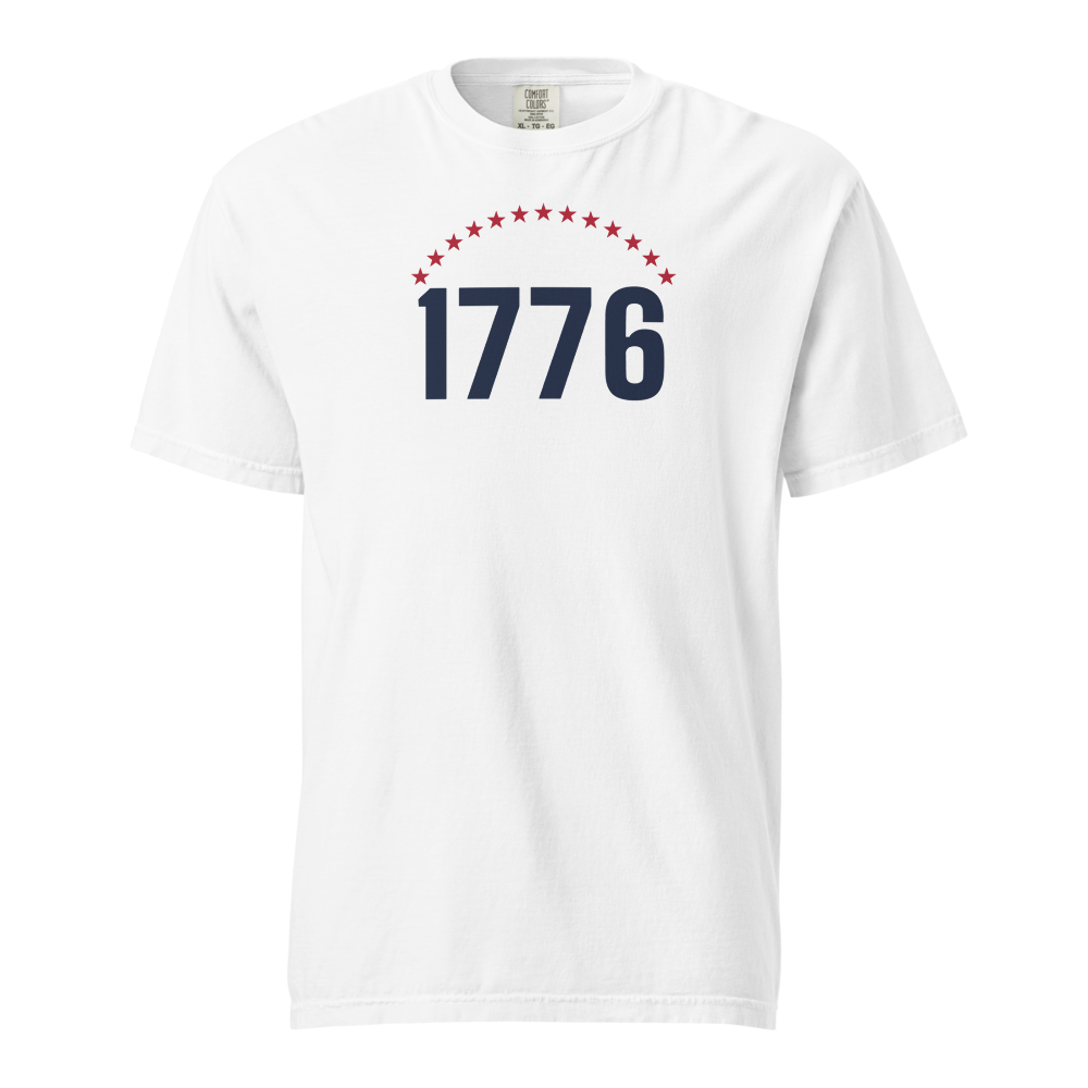 1776 thirteen stars heavyweight tee — Size: M, Color: Granite