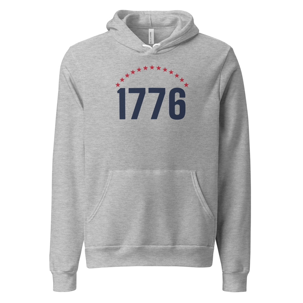 1776 thirteen stars hoodie — Size: M, Color: Maroon