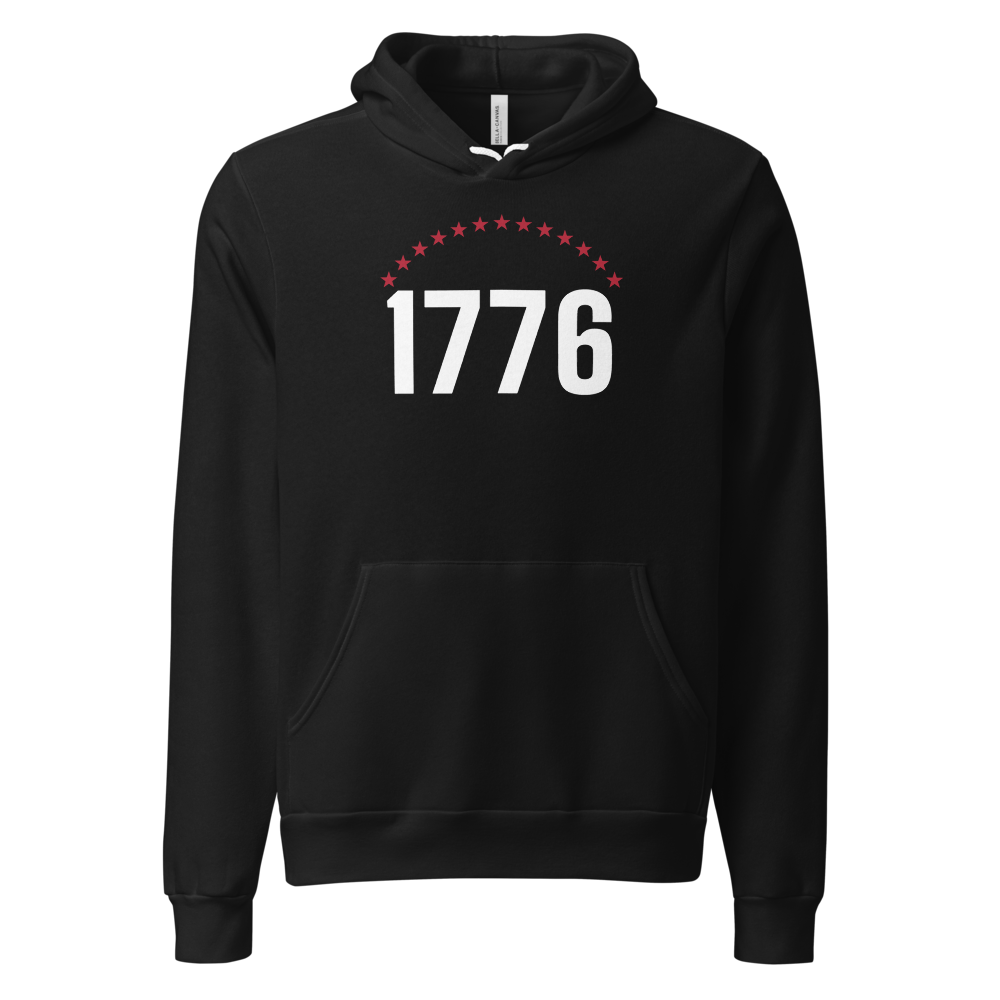 1776 thirteen stars hoodie — Size: L, Color: Maroon