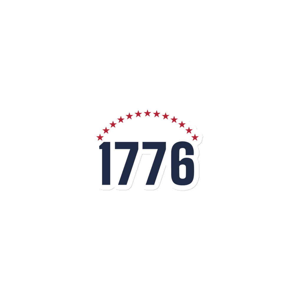 1776 thirteen stars magnet — Size: 4″×4″, Color: White