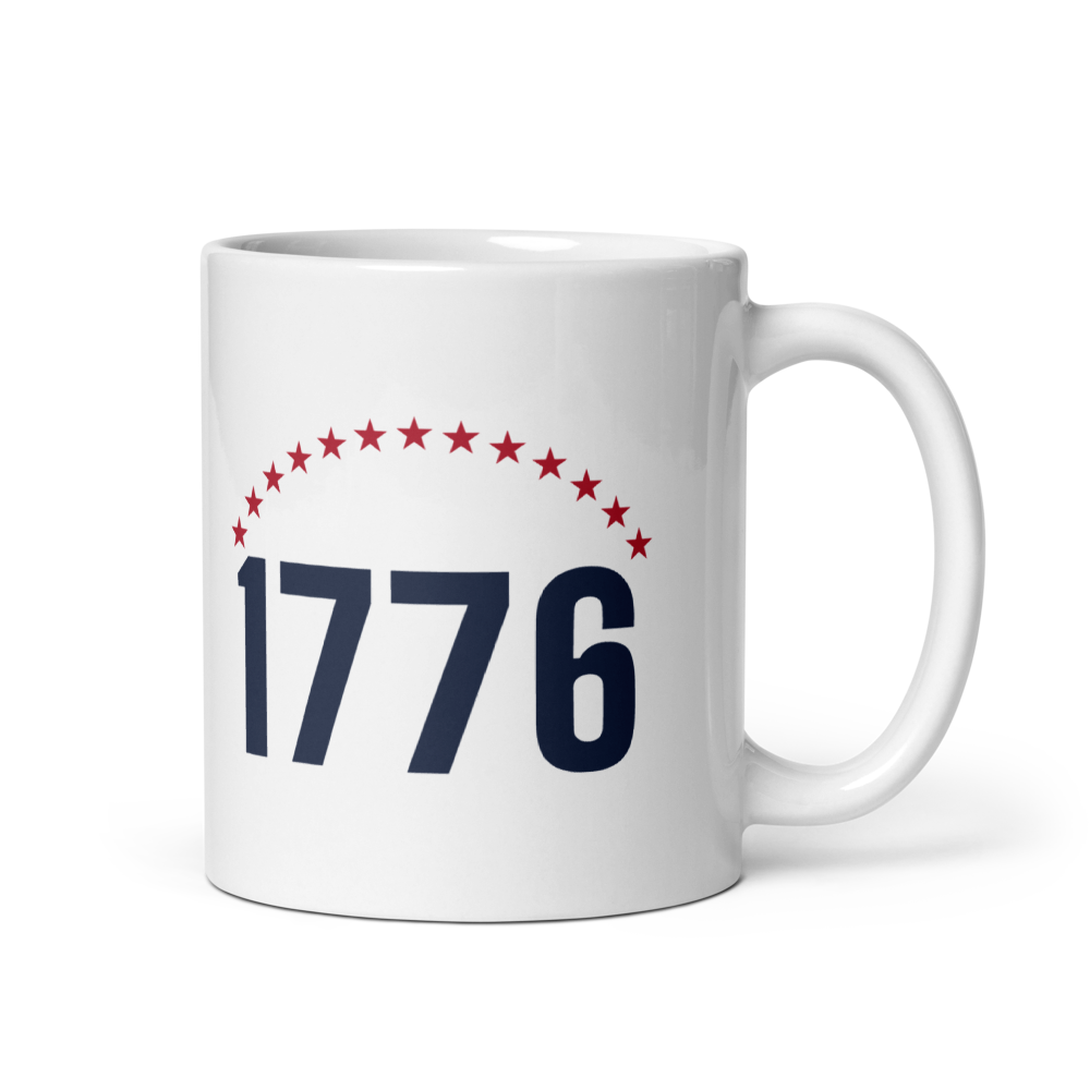 1776 thirteen stars mug — Size: 11 oz, Color: White
