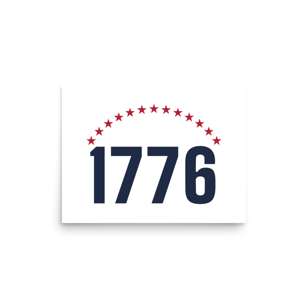 1776 thirteen stars poster — Size: 18″×24″