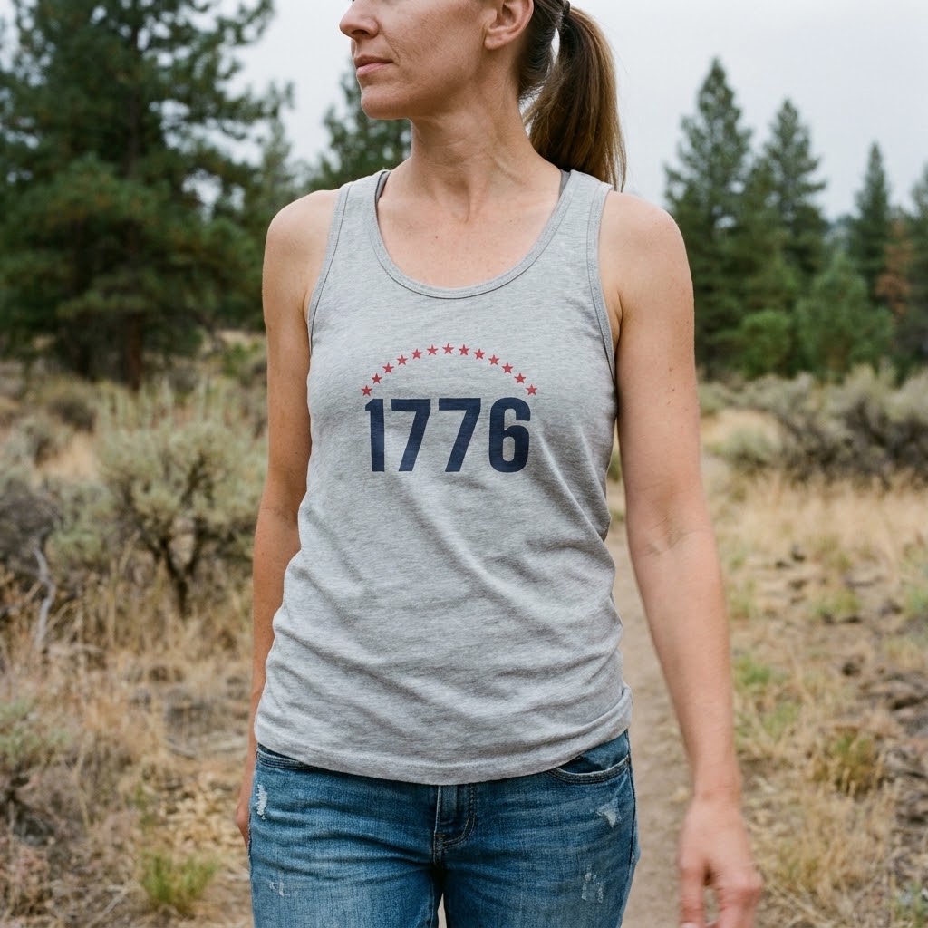 1776 thirteen stars tank top — Size: 2XL, Color: Red