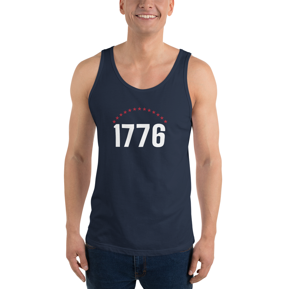 1776 thirteen stars tank top — Color: White, Size: XL