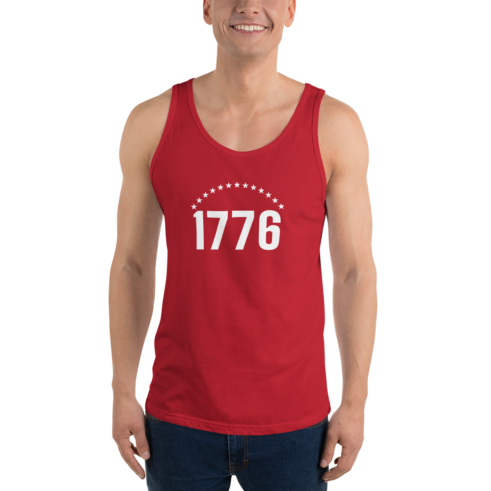 1776 thirteen stars tank top — Color: Athletic Heather, Size: XL