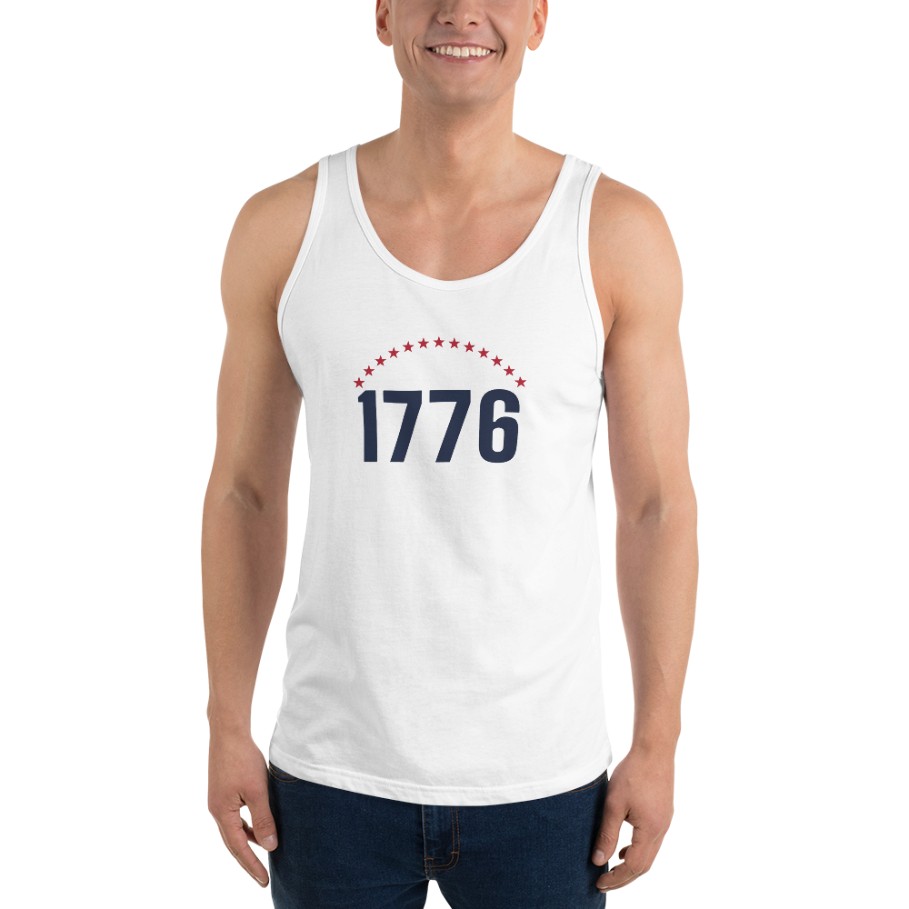 1776 thirteen stars tank top — Size: L, Color: Athletic Heather