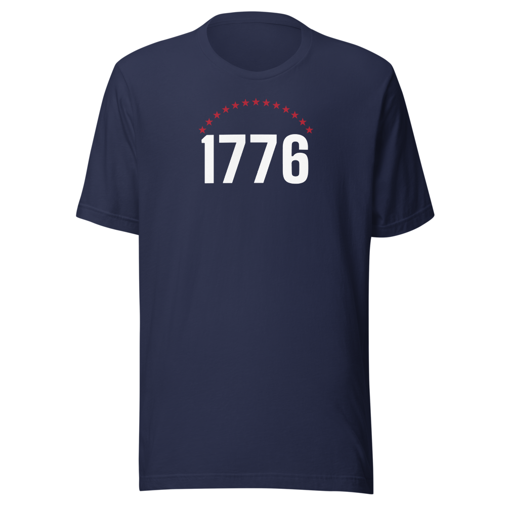 1776 thirteen stars tee — Size: L, Color: Heather Red