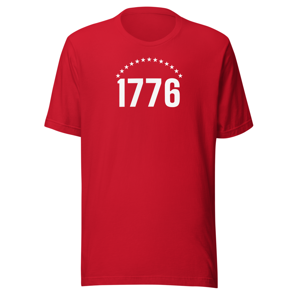 1776 thirteen stars tee — Size: L, Color: Red