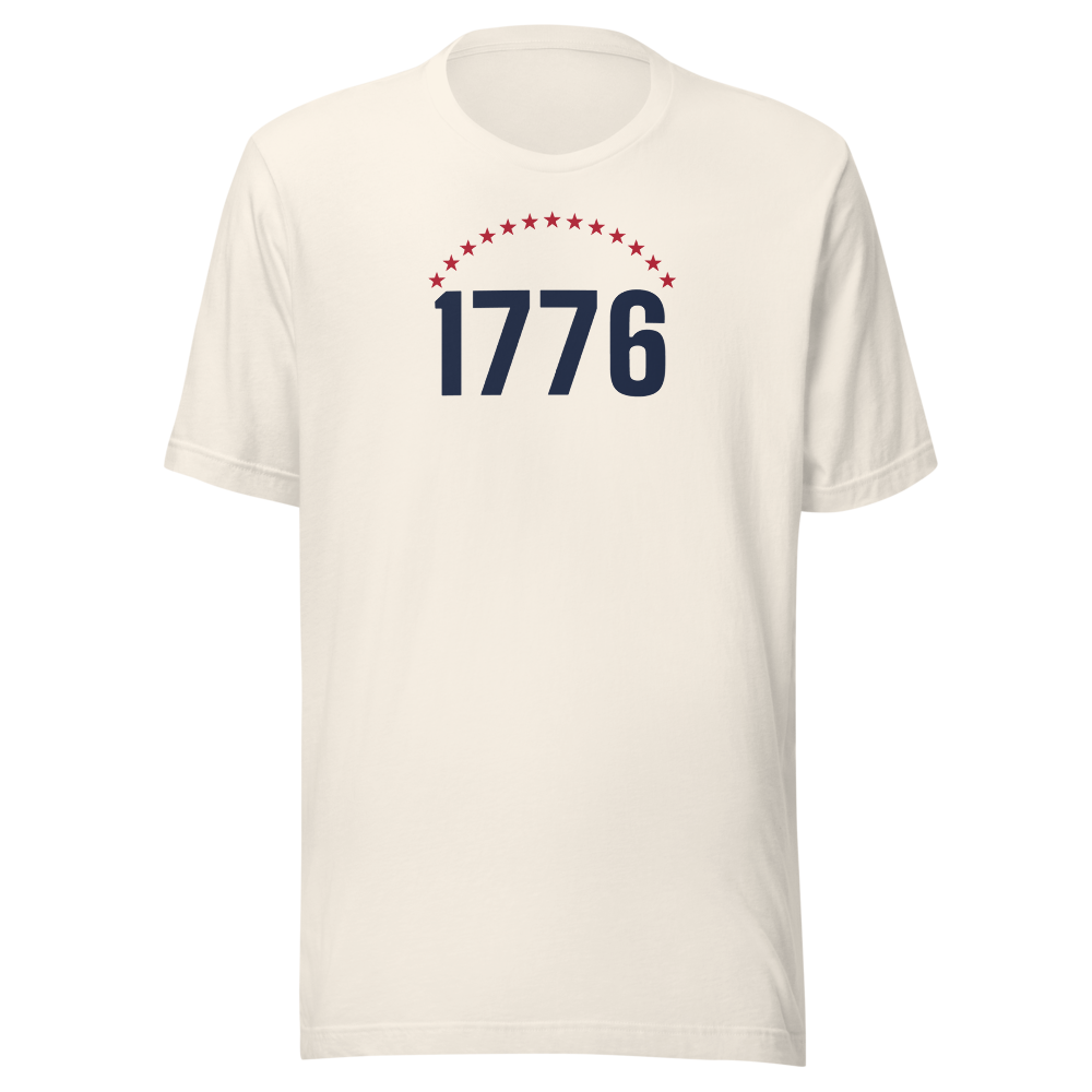 1776 thirteen stars tee — Size: S, Color: Heather Navy