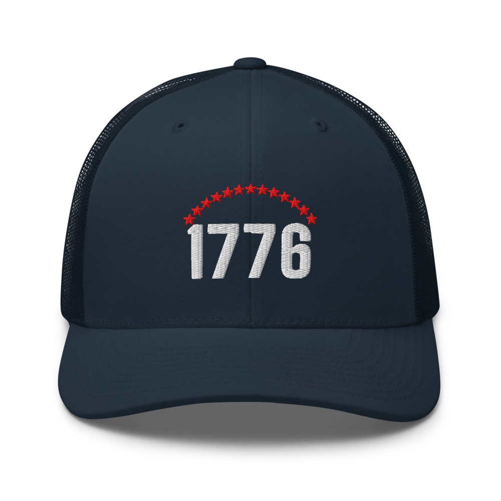 1776 thirteen stars trucker hat — Size: One size, Color: Red
