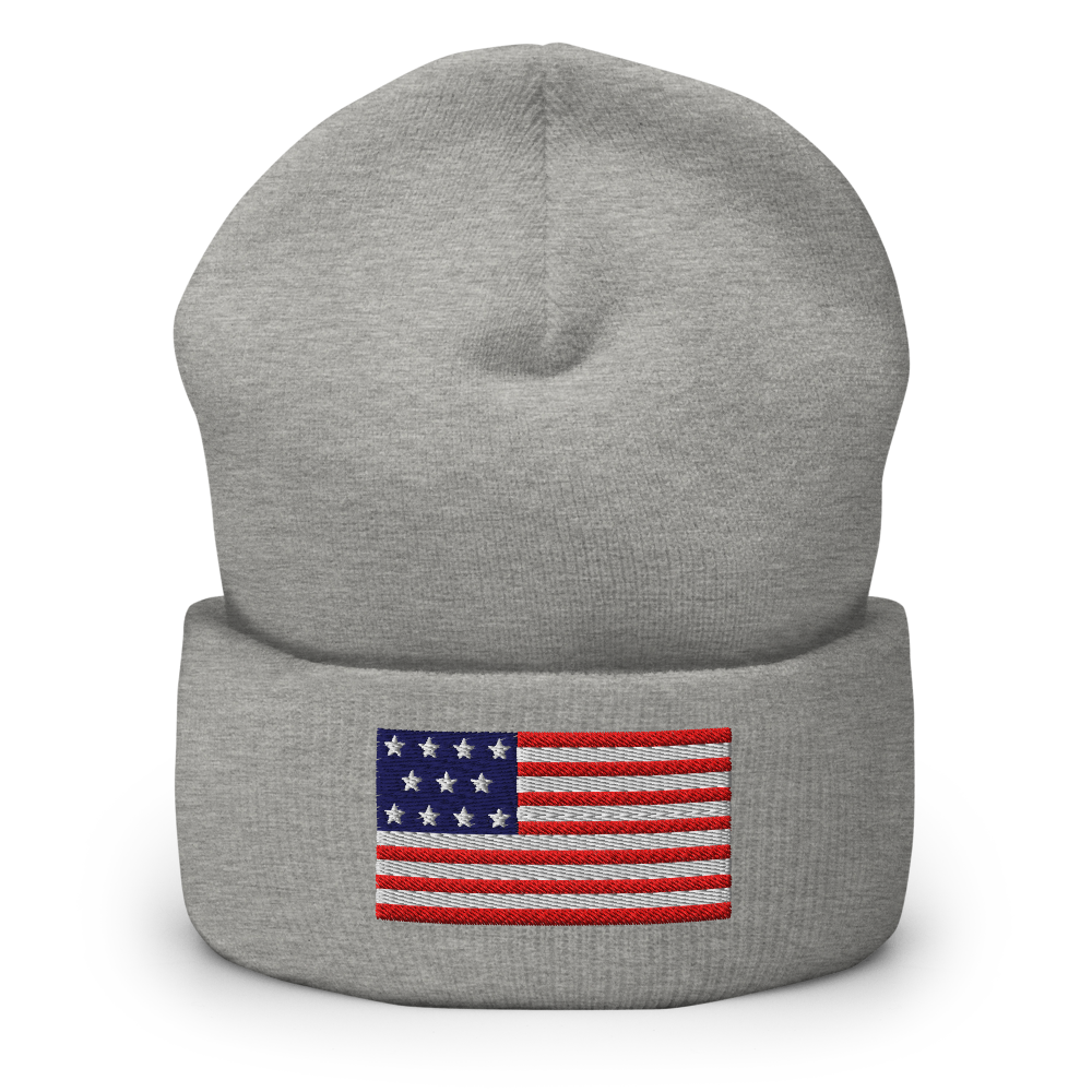 American flag beanie — Color: White, Size: One size