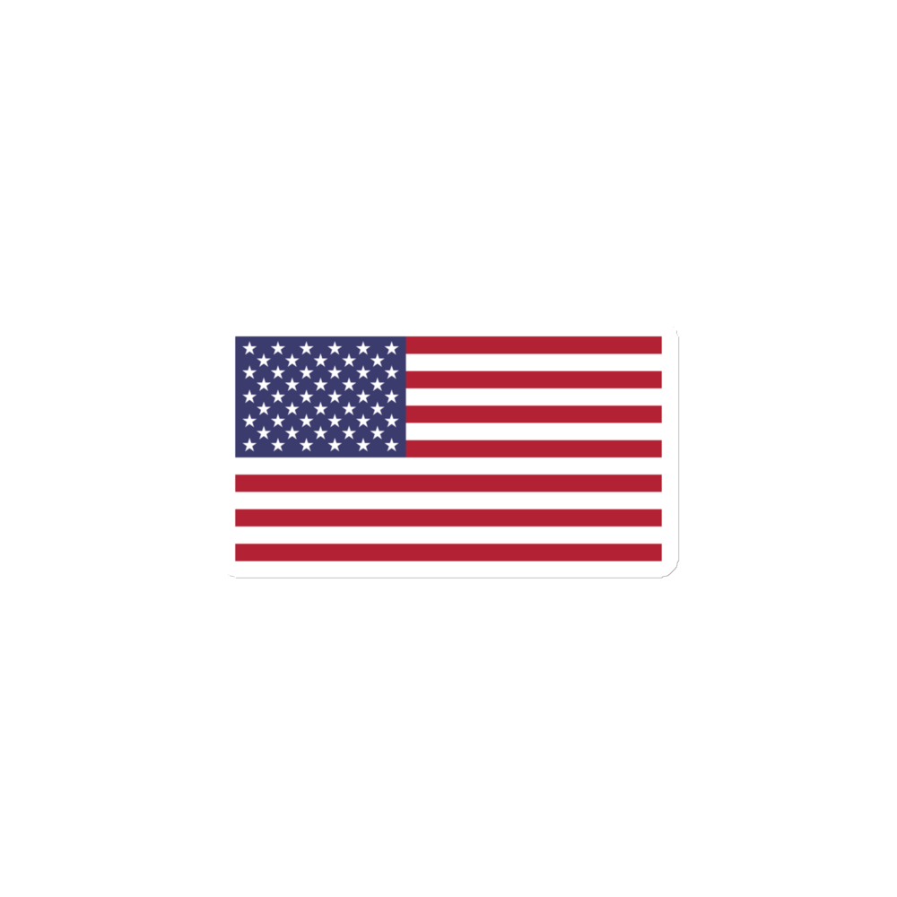 American flag magnet — Size: 4″×4″, Color: White