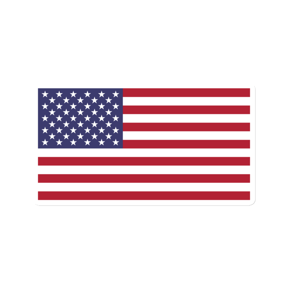 American flag magnet — Size: 3″×3″, Color: White