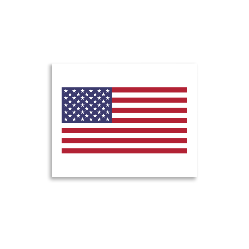 American flag poster — Size: 18″×24″