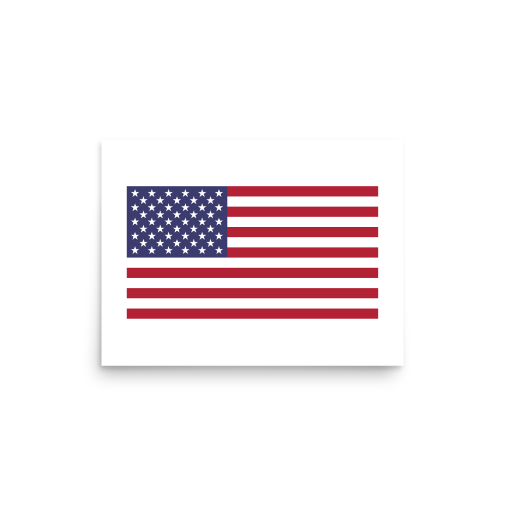 American flag poster — Size: 11″×14″