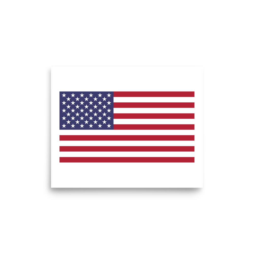 American flag poster — Size: 8″×10″