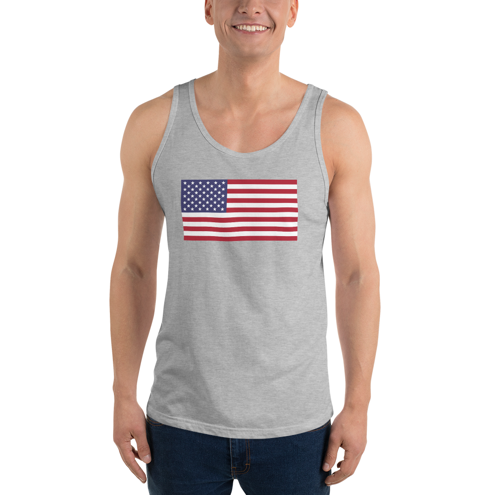 American flag tank top — Size: XL, Color: Navy