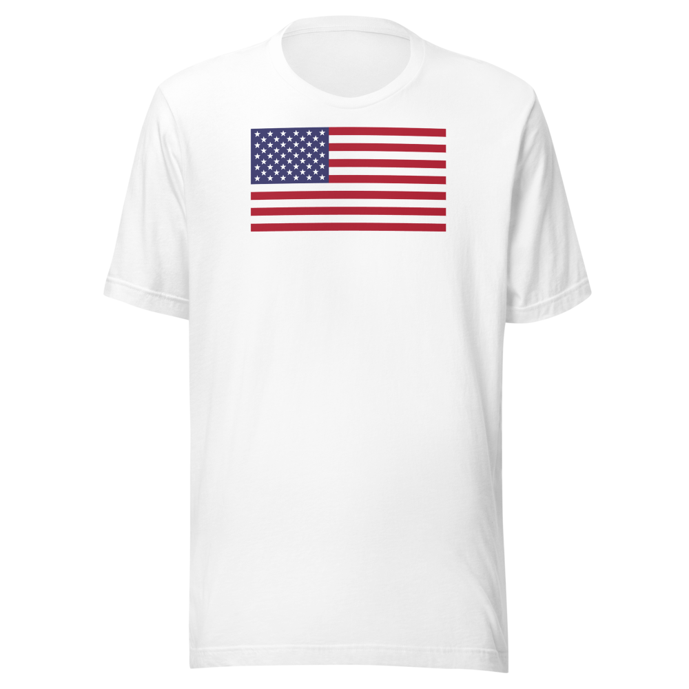 American flag tee — Size: XL, Color: Vintage White