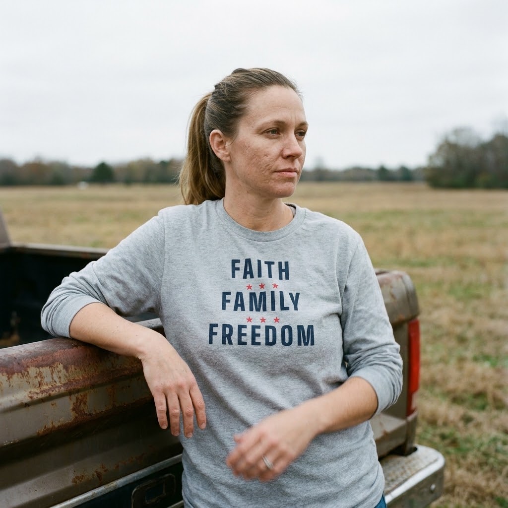Faith, family, freedom long-sleeve tee — Size: 2XL, Color: Maroon