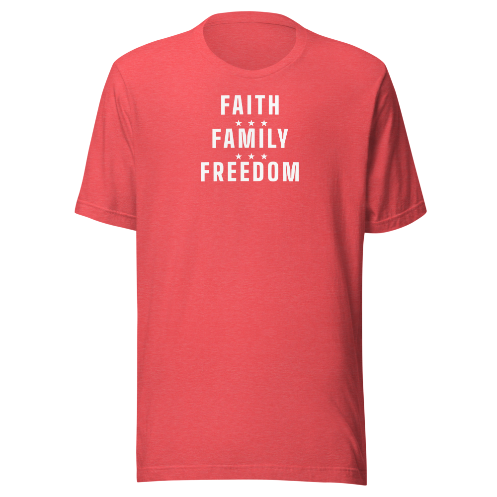 Faith, family, freedom tee — Size: 2XL, Color: Black
