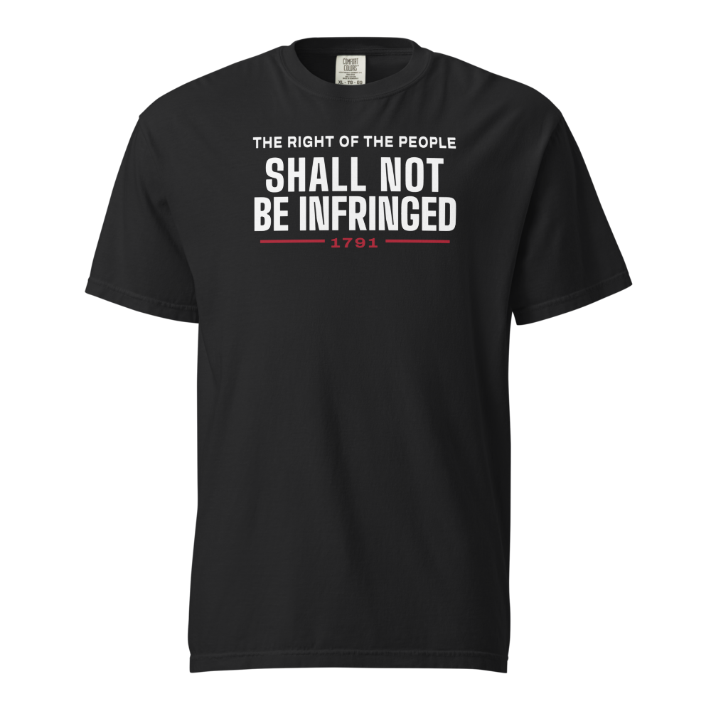 Shall not be infringed heavyweight tee — Size: L, Color: Black