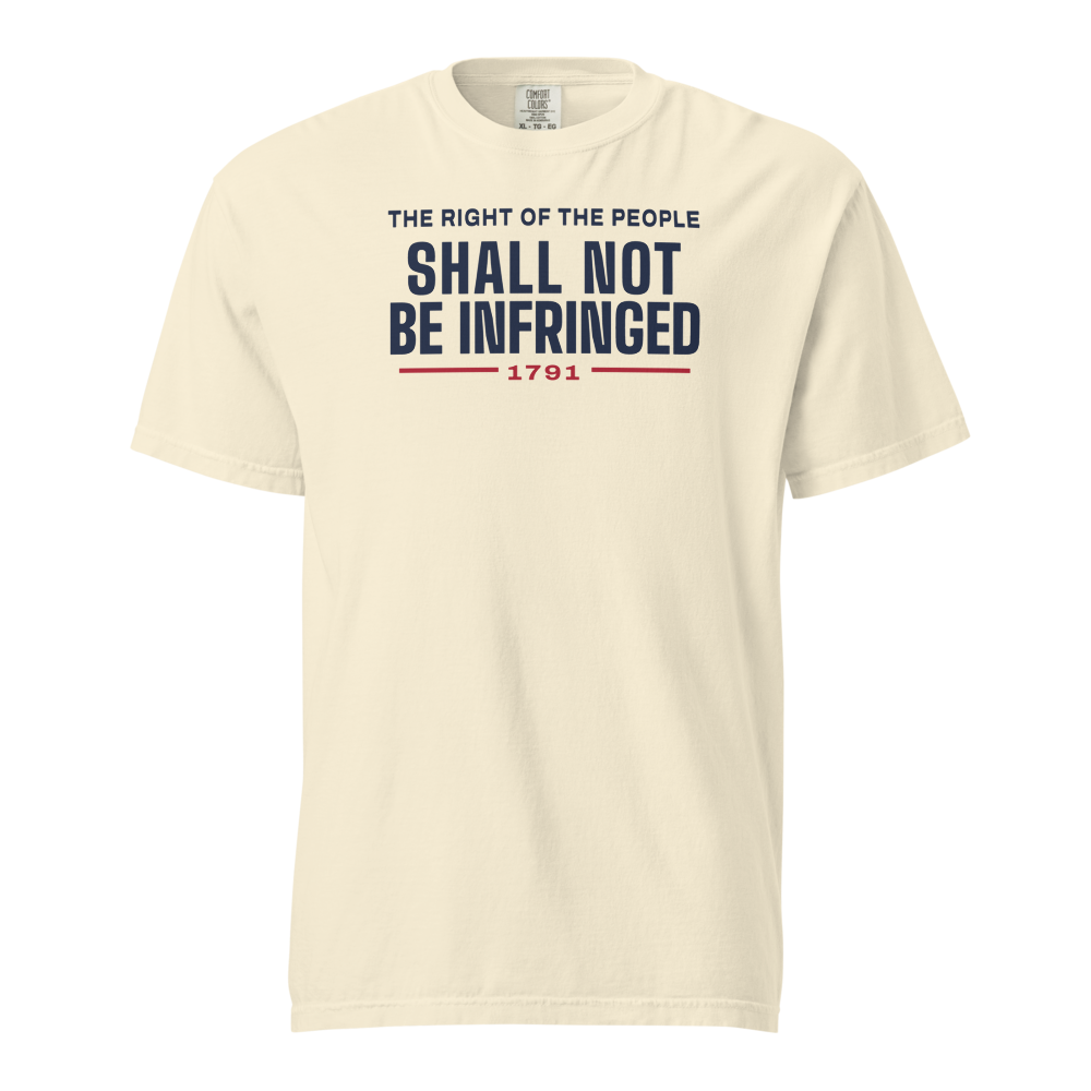Shall not be infringed heavyweight tee — Size: XL, Color: Granite