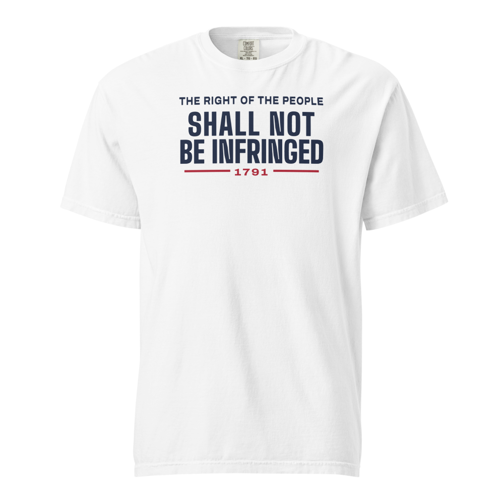 Shall not be infringed heavyweight tee — Size: M, Color: White