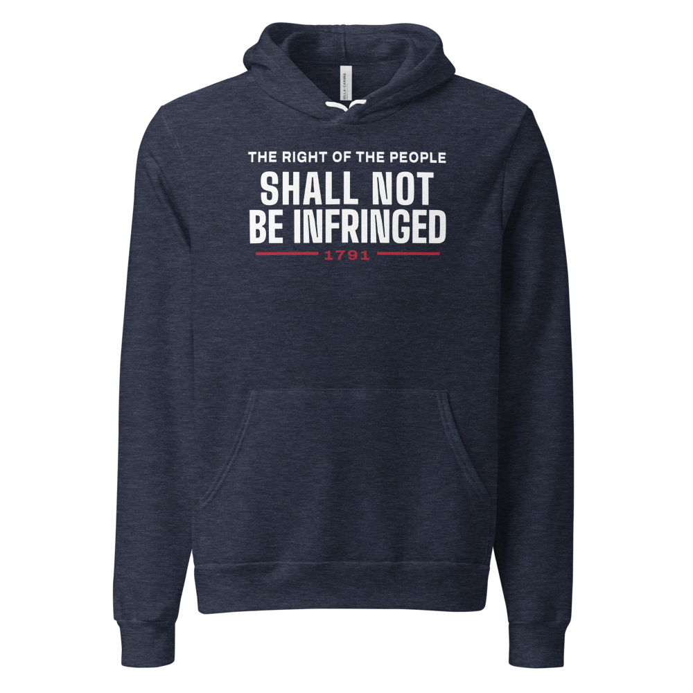 Shall not be infringed hoodie — Size: 2XL, Color: Heather Navy