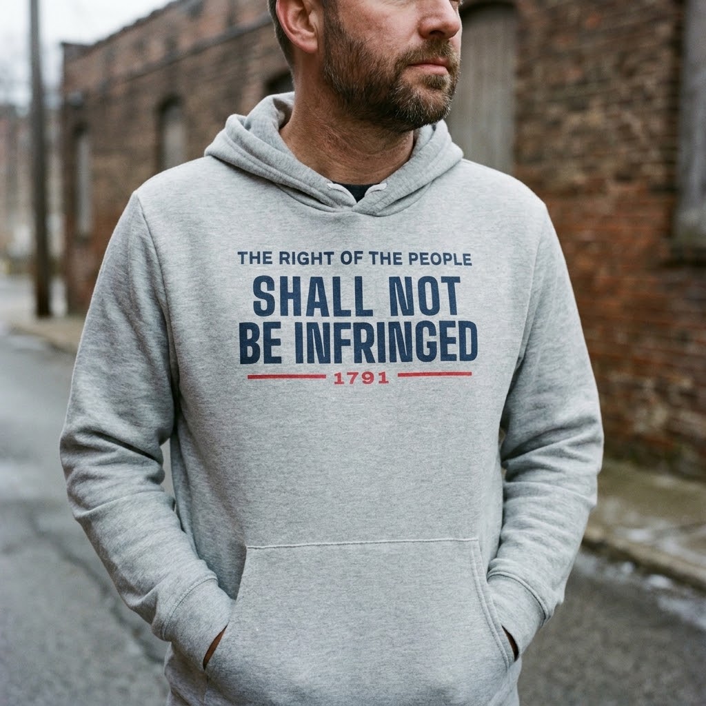 Shall not be infringed hoodie — Size: L, Color: Maroon