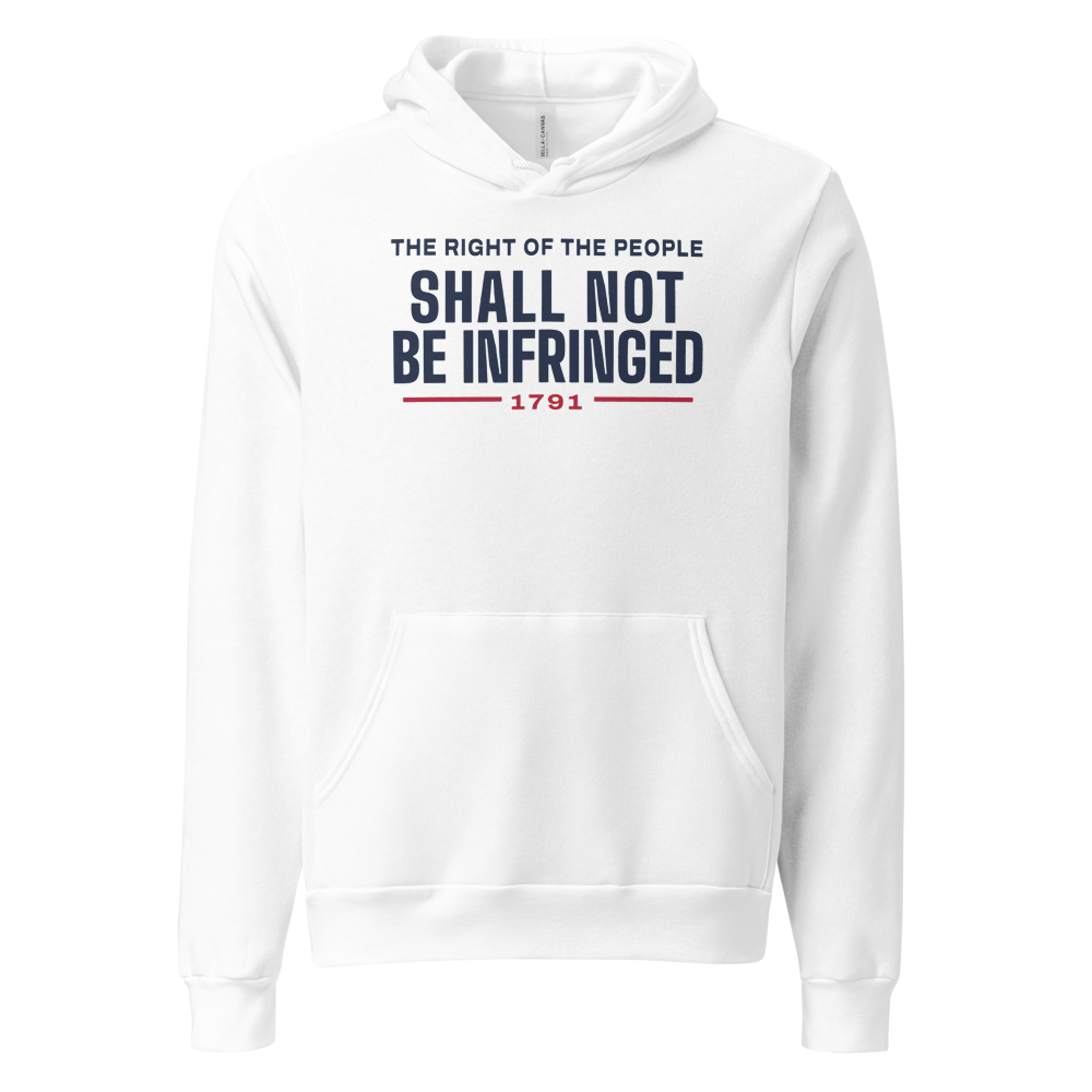 Shall not be infringed hoodie — Size: L, Color: Heather Navy