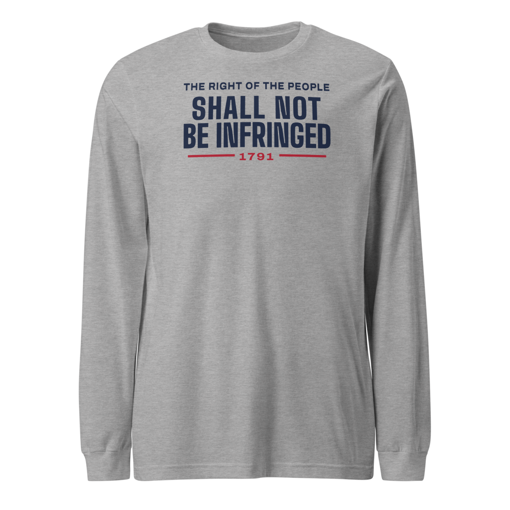 Shall not be infringed long-sleeve tee — Size: L, Color: Red