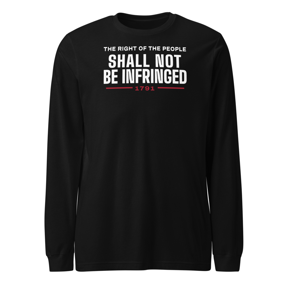 Shall not be infringed long-sleeve tee — Size: L, Color: Maroon