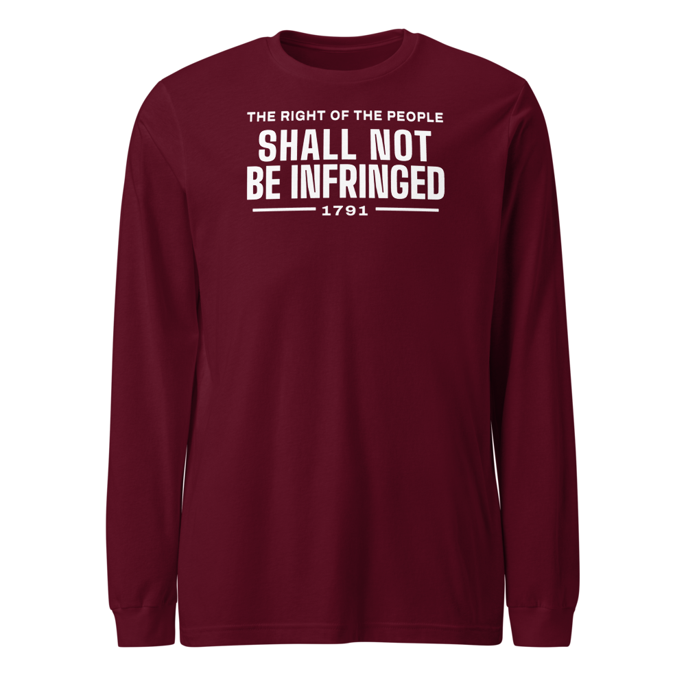 Shall not be infringed long-sleeve tee — Size: XL, Color: Athletic Heather