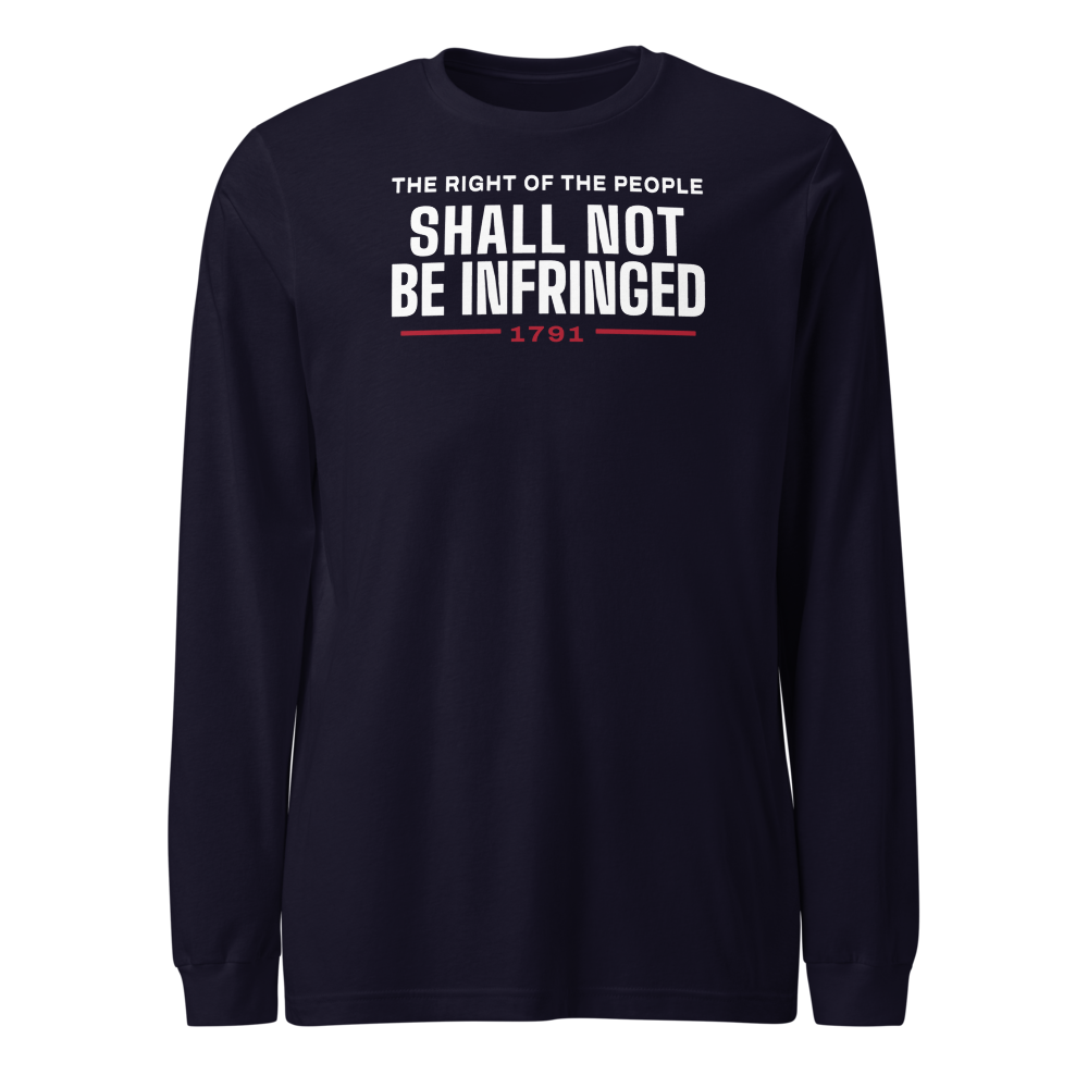 Shall not be infringed long-sleeve tee — Size: XL, Color: Maroon