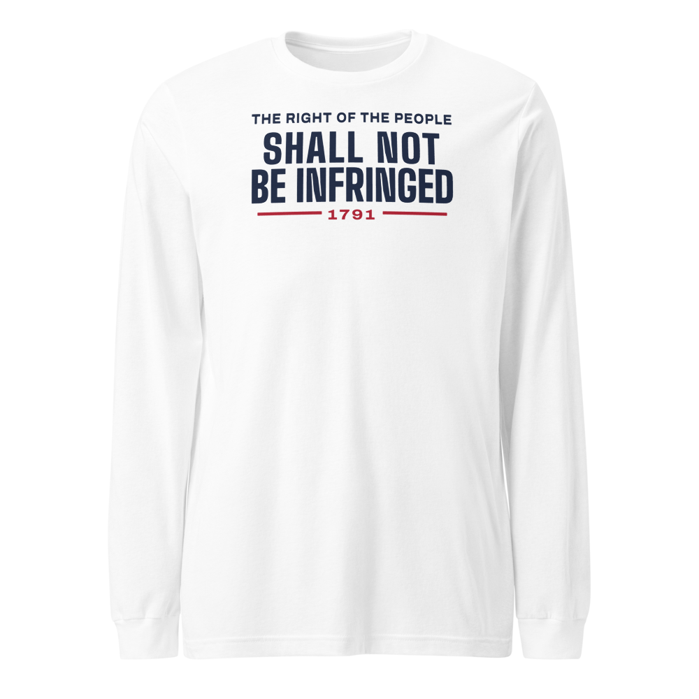 Shall not be infringed long-sleeve tee — Size: XL, Color: Navy