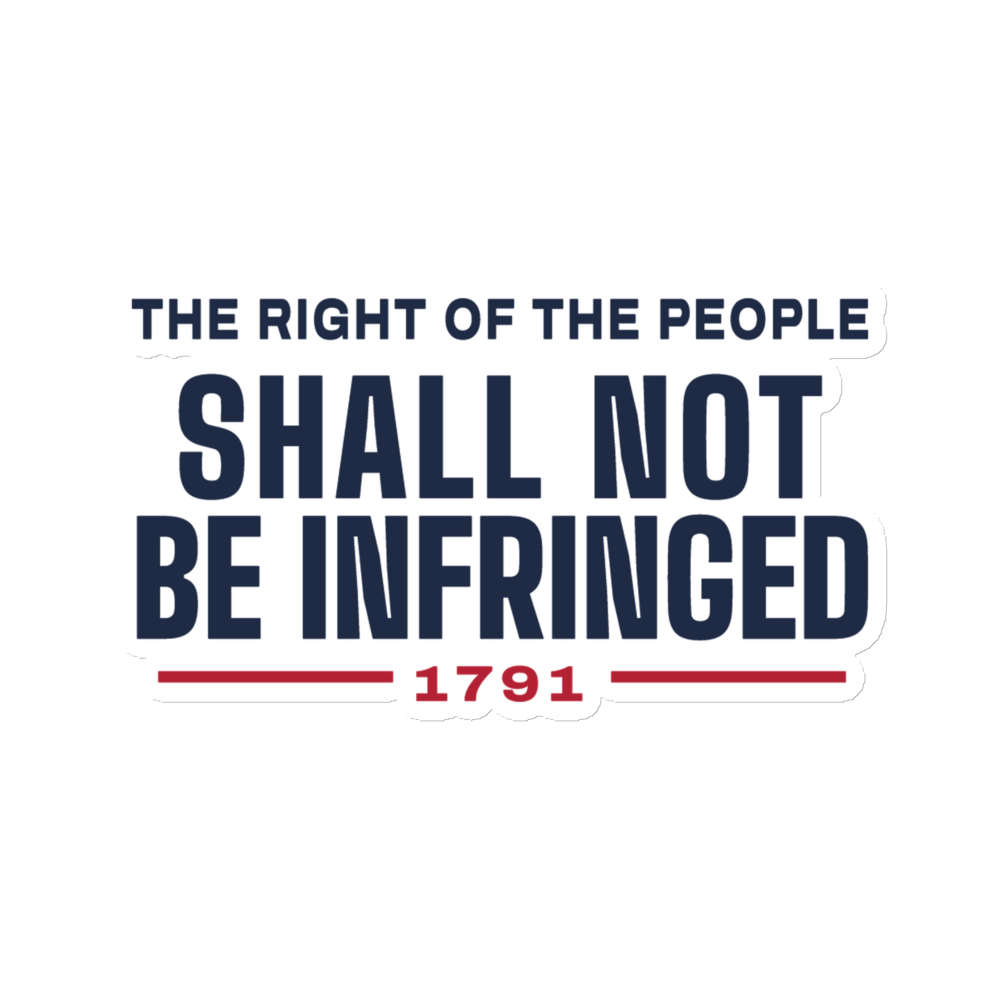 Shall not be infringed magnet — Size: 4″×4″, Color: White