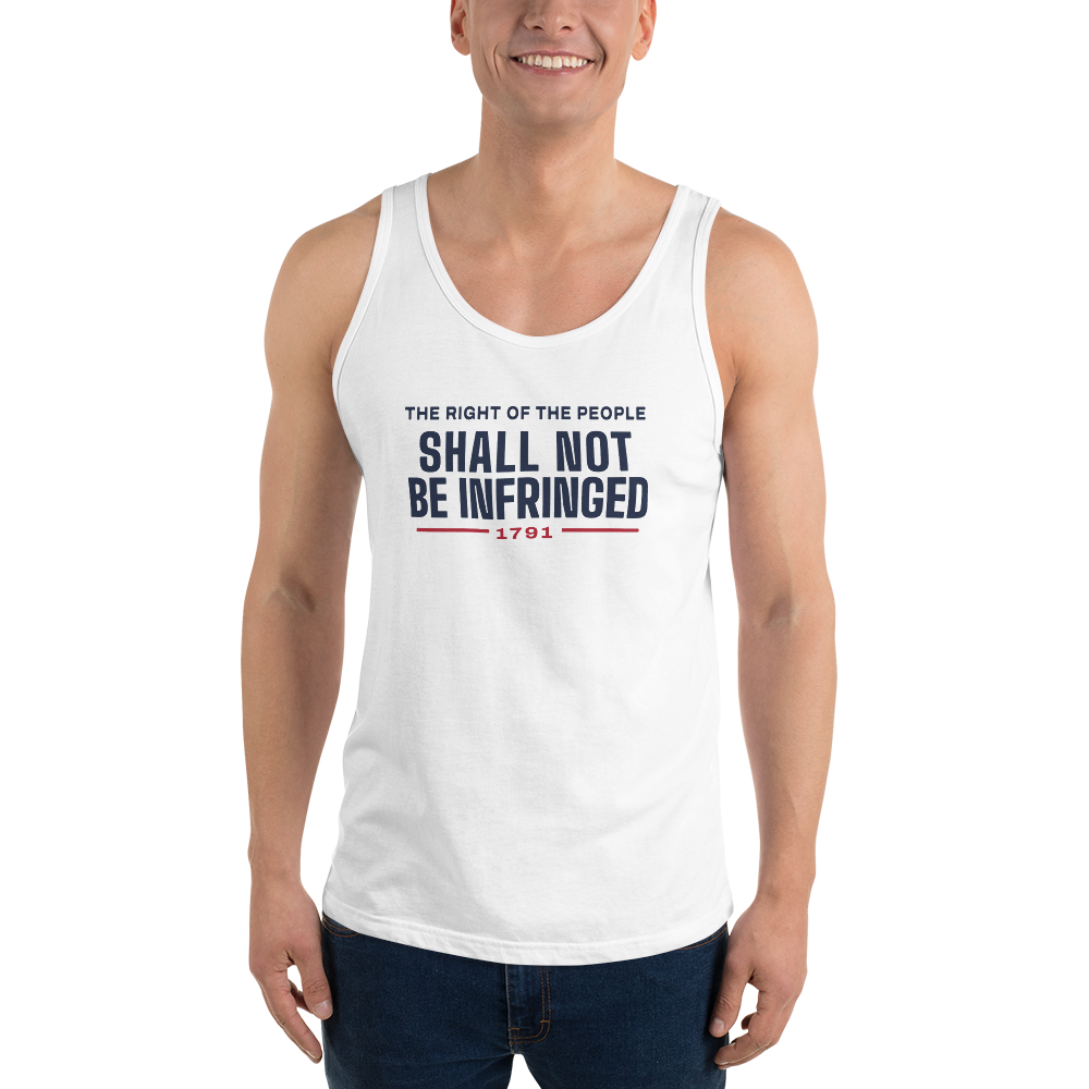 Shall not be infringed tank top — Size: L, Color: Navy