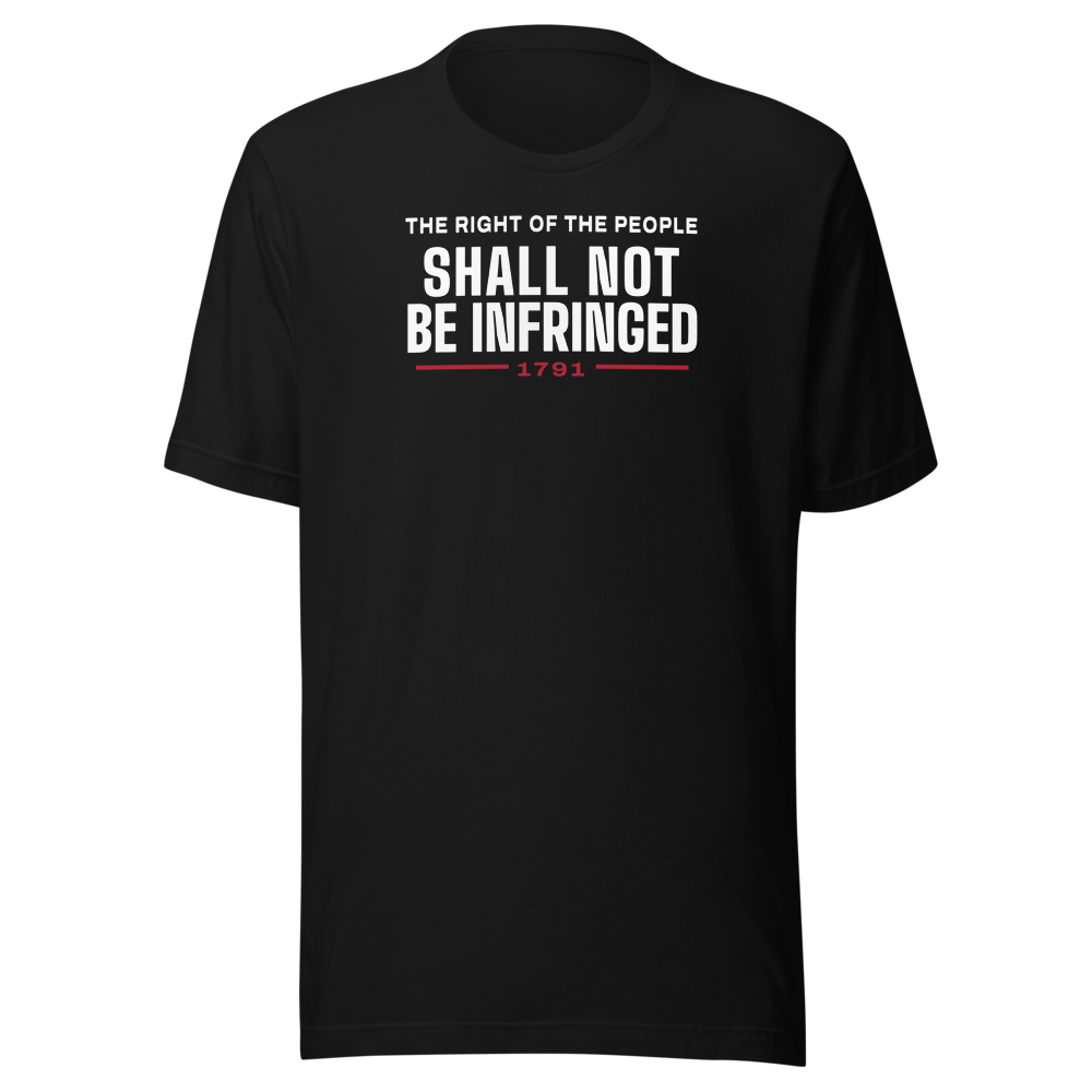 Shall not be infringed tee — Size: S, Color: Heather Red