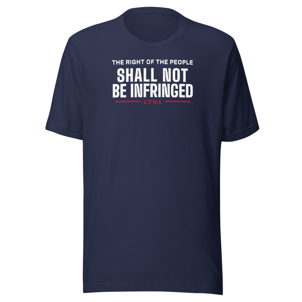 Shall not be infringed tee — Size: 2XL, Color: Navy