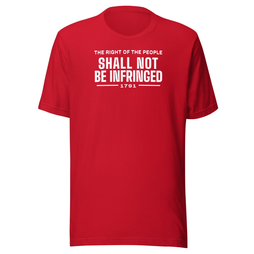 Shall not be infringed tee — Size: XL, Color: Black