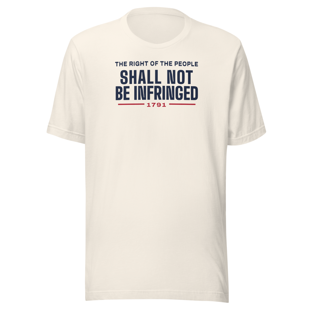 Shall not be infringed tee — Size: M, Color: Heather Navy