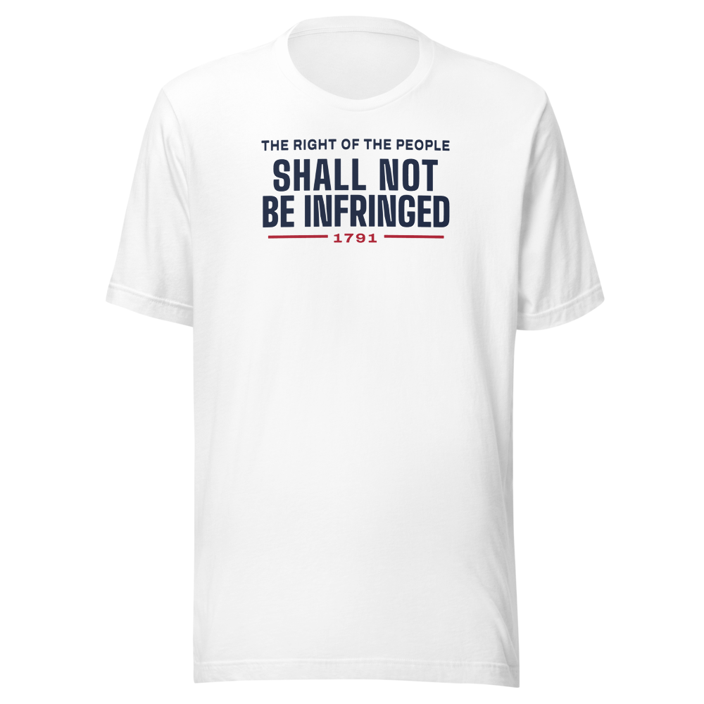 Shall not be infringed tee — Size: S, Color: Red