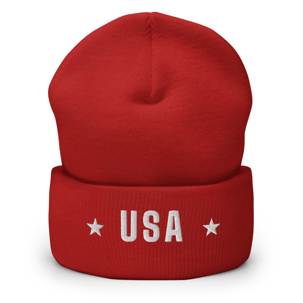 USA star beanie — Size: One size, Color: Navy